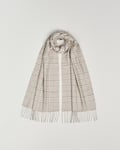 Piacenza Cashmere Cashmere/Silk Houndstooth Scarf Light Beige