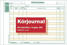 Blankett körjournal A5L 2x50 blad