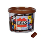 Simba Blox Lot de 40 Briques de Construction Marron pour Enfants à partir de 3 Ans, 8 Briques de Haute qualité, entièrement compatibles avec de Nombreux Autres Fabricants