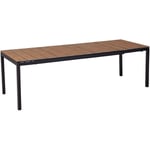 Table de Jardin à Rallonge en Aluminium 198/248 x 90 cm Meubles Mobilier d'Extérieur Bois Clair Tofane