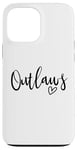 Coque pour iPhone 13 Pro Max Outlaws High School Mascotte Sports Team Femmes Outlaws