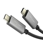 KabelDirekt – 1 m Câble Universel USB-C (USB-C vers USB-C, pour Transmission vidéo, Transmission de données, USB 3.1 Gen2, Alimentation électrique, PD 4, 60 W, Puce intégrée)