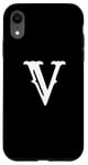 iPhone XR Letter V in white large bold American west style font Case