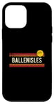 Coque pour iPhone 12 mini Ballenisles Beach Design rétro vintage coucher de soleil