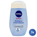 3x Nivea Baby 200 Ml. Gentle Caresses Shampoo 86150