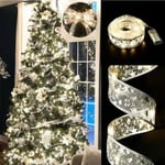 Guirlande lumineuse LED pour Sapin de Noël - 5M Ruban brillant - Ruban lumineux à LED - Décoration pour Sapin de Noël Fête Mariage