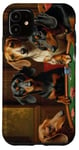 iPhone 11 Dogs Playing Poker Doxies Dog Dachshund Dachshunds Case