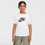 Nike Shirt G NSW Tee Boy Futura Hbr, White, FZ5540-100, S