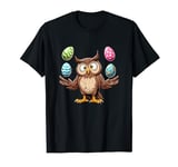 Elegant Easter Owl Design Juggle with Easter Egg T-Shirt