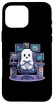 iPhone 16 Pro Max Funny Ghost Gamer Halloween Console PC Cute Gaming Ghost Case