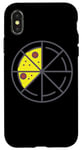 iPhone X/XS Pizza 3 Slices Cheese Pepperoni Funny Geometric Food Retro Case