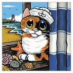 Seaside Momentos Funny Cat Greeting Card Lisa Marie Robinson Humorous Cards Cats