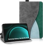 Étui Coque Pour Samsung Galaxy Tab S9 Fe 10.9 Pouces/ S9 2023 11 Pouces - Étui Housse De Protection Cuir Pu Avec Fonction Support/Portefeuille Coque Tablette Galaxy Tab S9 Fe (Gris Foncé)