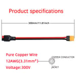 Connecteur de panneau solaire pour moteur d'entraînement central,câble d'extension de port de pôle d'alimentation,générateur portable,30A,mâle vers panneau solaire,count60 - Type 1.0FT