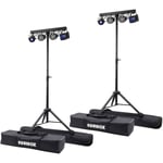 2 x Equinox Microbar Multi System All-in-One T-Bar Lighting Package