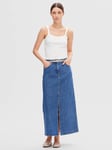 SELECTED FEMME Bella Denim Maxi Skirt, Medium Blue