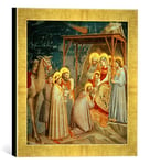 Kunst für Alle 'Image encadrée de Giotto di Bondone Adoration of The Magi, c.1305, d'art dans Le Cadre de Main de qualité Photos, 30 x 30 cm, Doré Raya