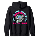 Failing Memory s Laptop Cartoon s Funny Forgetful Zip Hoodie