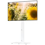 BONTEC Support TV sur Pied avec Piédestal pour Téléviseurs 30-70 Pouces Plasma/LED/LCD/OLED Incurvés & Plats, Support TV Haut Réglable en Hauteur jusqu'à 40 kg, Max VESA 600x400 mm, Blanc