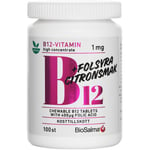 BioSalma B12-vitamin 1mg + Folsyra Tuggtabletter 100 st