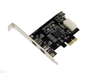 KALEA-INFORMATIQUE Carte contrôleur PCIe Firewire 800 IEEE1394B sur Port PCI Express 1x 2+1 Sorties avec Chipset TI XI02213AZAY