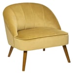 Fauteuil Scandinave "Naova" 78cm Jaune Cumin