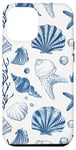 iPhone 12 Pro Max Blue Seashell Coastal Summer, Starfish, Women Case