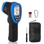 Non-Contact Infrared Thermometer, High Temperature Gun -50℃-1500℃, Industrial Pyrometer D:S 30:1, Laser Digital Thermometer Gun with Backlight, Max/Min/AVG, Data Hold, High/Low Temperature Alarm Set