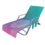 KUNMEI Beach Chair Cover,Pool Lounge Chaise Towel Sun Lounger Cover with Side Storage Pocket,Multifunctional Chair Lounger for Swimming Pools,Beaches,Garden Hotels