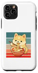 Coque pour iPhone 11 Pro Dessin animé chien ramen nouilles baguettes boules de