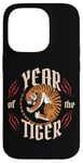 iPhone 14 Pro Year of the Tiger Fierce Traditional Vintage Chinese Zodiac Case