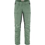 Fjallraven 81535R-614-030 Abisko Lite Trekking Zip-Off M Reg Pants Men's Patina Green-Dark Grey Size 52