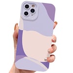 ECZOIL Coque iPhone 11 Pro Max Mignon Aesthetic Art Peint Lens Protection de téléphone pour Les Cute Femmes Filles Coque Ultra Mince TPU Case for iPhone 11 Pro Max 6,5 Pouces-Violet