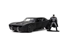 Jada 253213008 THE Batman Batmobile with Figure 1:32 in CDU, Black/White