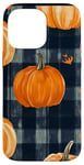 Coque pour iPhone 14 Pro Max Orange Minimaliste Tropical Marine Noir Plaid Halloween