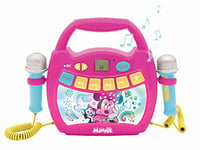 Lexibook - Disney Minnie - Lecteur Musical karaoké Portable pour Enfants – Micros, Effets Lumineux, Bluetooth, Enregistrement/Changement de Voix, Batteries Rechargeables, MP320MNZ