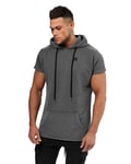 Better Bodies Bronx T-shirt hoodie Dark Grey Melange - XL