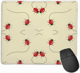 Medium Gaming Mouse Pad Lady Bugs On The Move Funny Design Non-Slip Rubber Base Textured Surface Game Mouse Pads Stitched edge special surface for faster speed 25 * 30cm