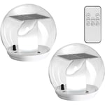 2 Pièces Lampe Flottante Piscine Solaire, Boule Solaire Exterieur Jardin, IP44 Étanche Lampe Solaire Extérieur pour Piscine Etang Fête