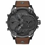 Diesel DZ7413 Mr. Daddy 2.0 Chronograph Brown Leather Mens Watch - One Size