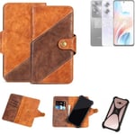 Mobile Phone Sleeve for Oppo A79 5G Wallet Case Cover Smarthphone Braun 