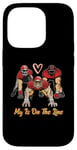 Coque pour iPhone 14 Pro Football : mon cœur est en jeu, joueur de ligne offensive