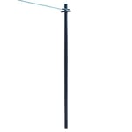 JVL 11-034 Clothes Pole Post with Washing Line and Ground Socket, Heavy Duty, Dark Grey Teal, Pack of 1