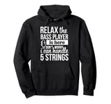 5 string bass guitar Funny Bassist Musician Pullover Hoodie