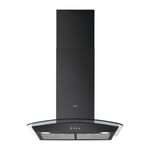 AEG 3000 60cm Curved Glass Chimney Cooker Hood - Black