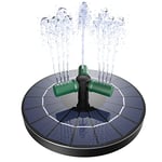 Fontaine solaire, Ankway 4.5W fontaine solaire étang 1500mAh batterie, fontaine solaire extérieure avec 3 effets, fontaine solaire flottante pour les étangs, bains d'oiseaux, réservoirs à poissons.