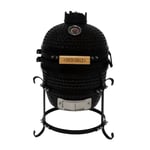 Barbecue - MONSTERSHOP - Mini Kamado BBQ Céramique 33cm - Noir - Polyvalence inégalée - Charbon