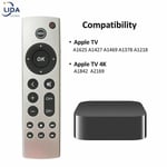 Universal Ersättningsfjärrkontroll för Apple TV-fjärrkontroll 4k/Hd A2169 A1842 A1625 A1427 A1469 A1378 A1218 utan röst [DB] för Apple TV