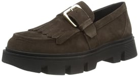 Geox Femme D Vilde C Mocassin, Marron foncé, 36 EU