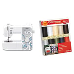 Brother AE1700 Sewing Machine with Instructional DVD, 17 Stitch & Gutermann Thread Basic Colours all purpose sewing thread